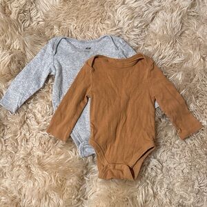 H&M Kids & Little Co. Bodysuits - Gray and Tan